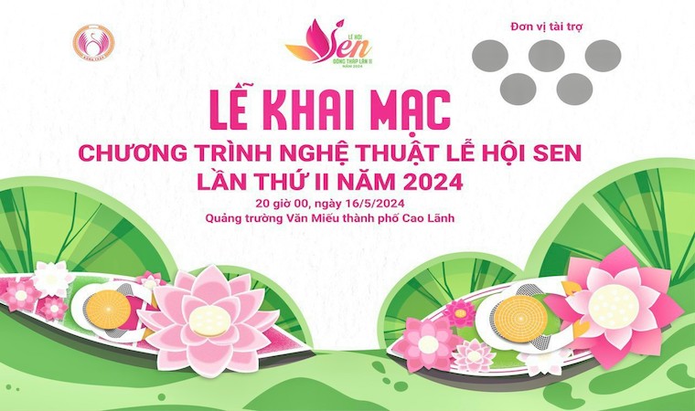 Lễ hội Sen Đồng Tháp lần thứ II năm 2024 sẽ diễn ra từ 16 - 19/5